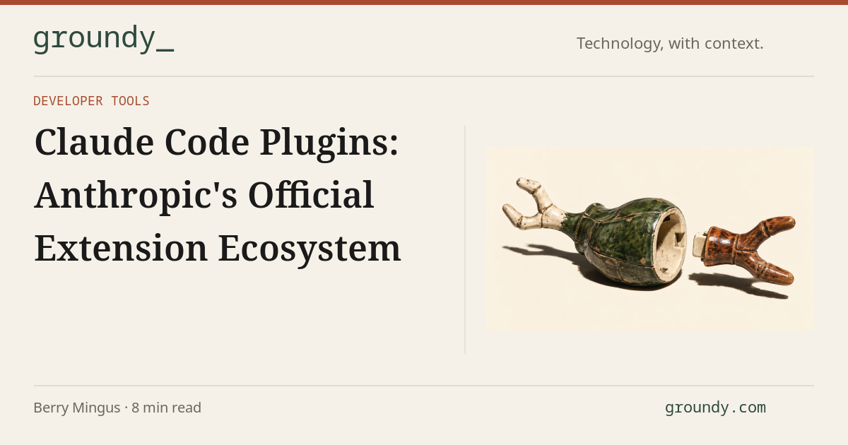 Claude Code Plugins: Anthropic's Official Extension Ecosystem · Groundy