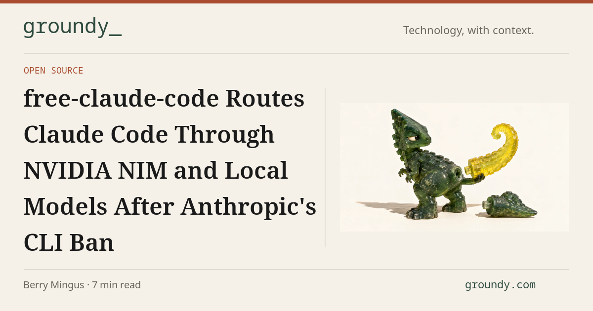 free-claude-code Routes Claude Code Through NVIDIA NIM and Local Models ...