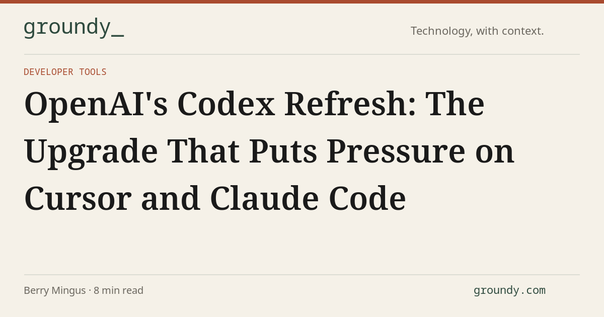 OpenAI's Codex Refresh: The Upgrade That Puts Pressure on Cursor and ...