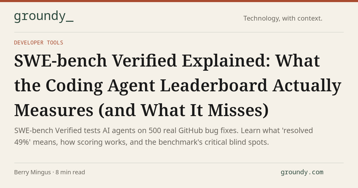 SWE-bench Verified Explained: What the Coding Agent Leaderboard ...
