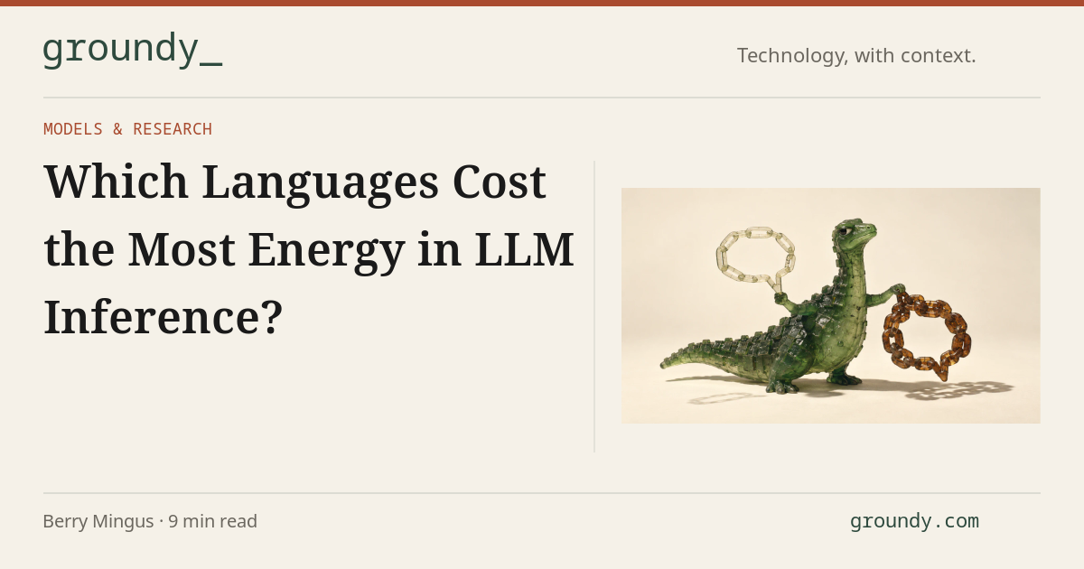 Which Languages Cost the Most Energy in LLM Inference? · Groundy